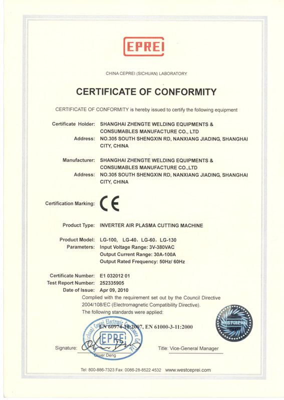 60 AMP Portable Inverter Air Plasma Cutter for Steel CNC Plasma Cutter with Ce