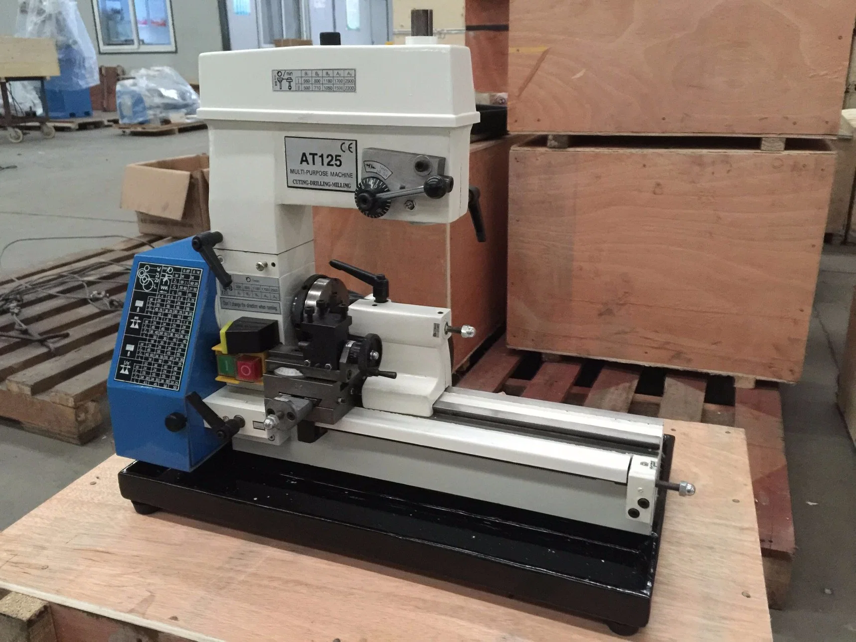 AT125 mini metal Lathe for DIY User With CE Standard