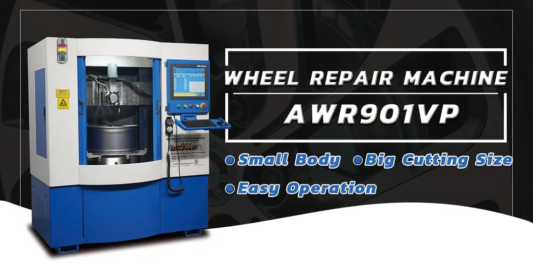 Automatic Rim Refinish CNC Alloy Wheel Lathe Awr901vp