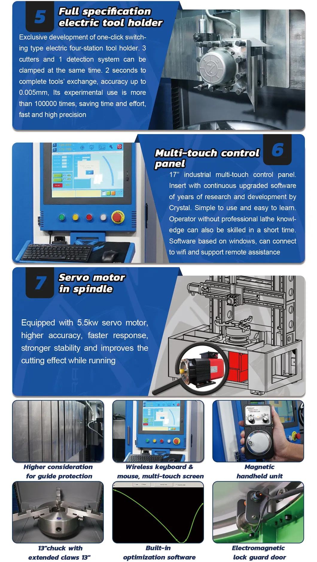 Automatic Rim Refinish CNC Alloy Wheel Lathe Awr901vp