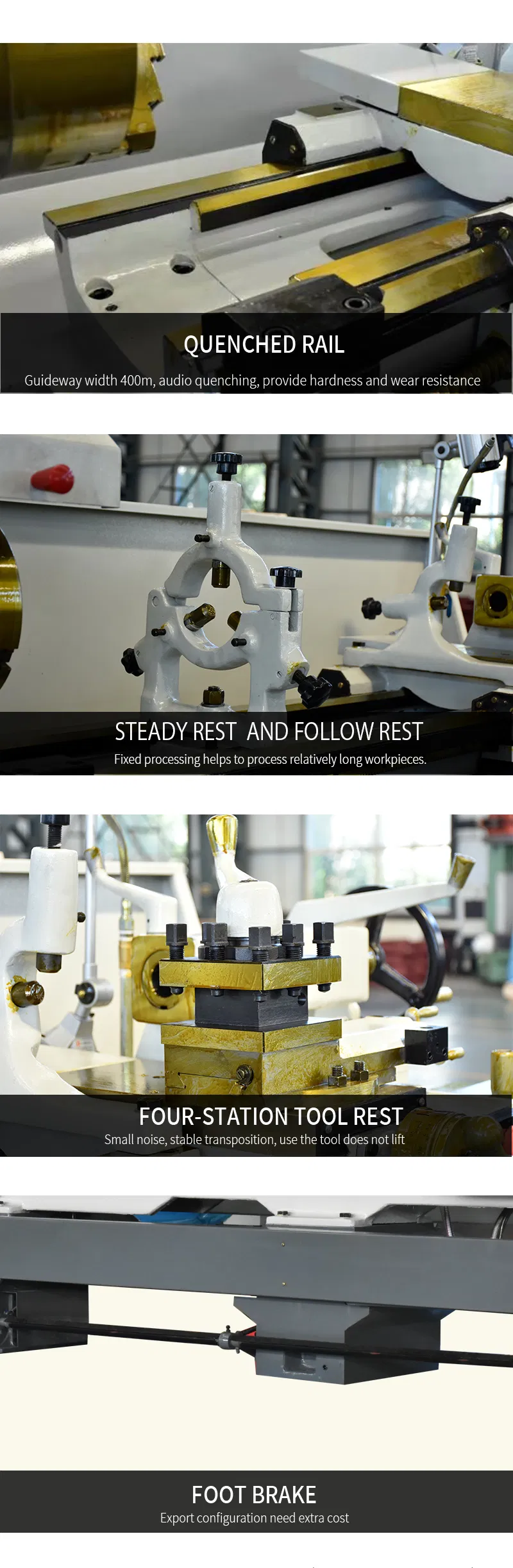 Ca6161 Conventional Manual Metal Horizontal Gap Bed Lathe Machine