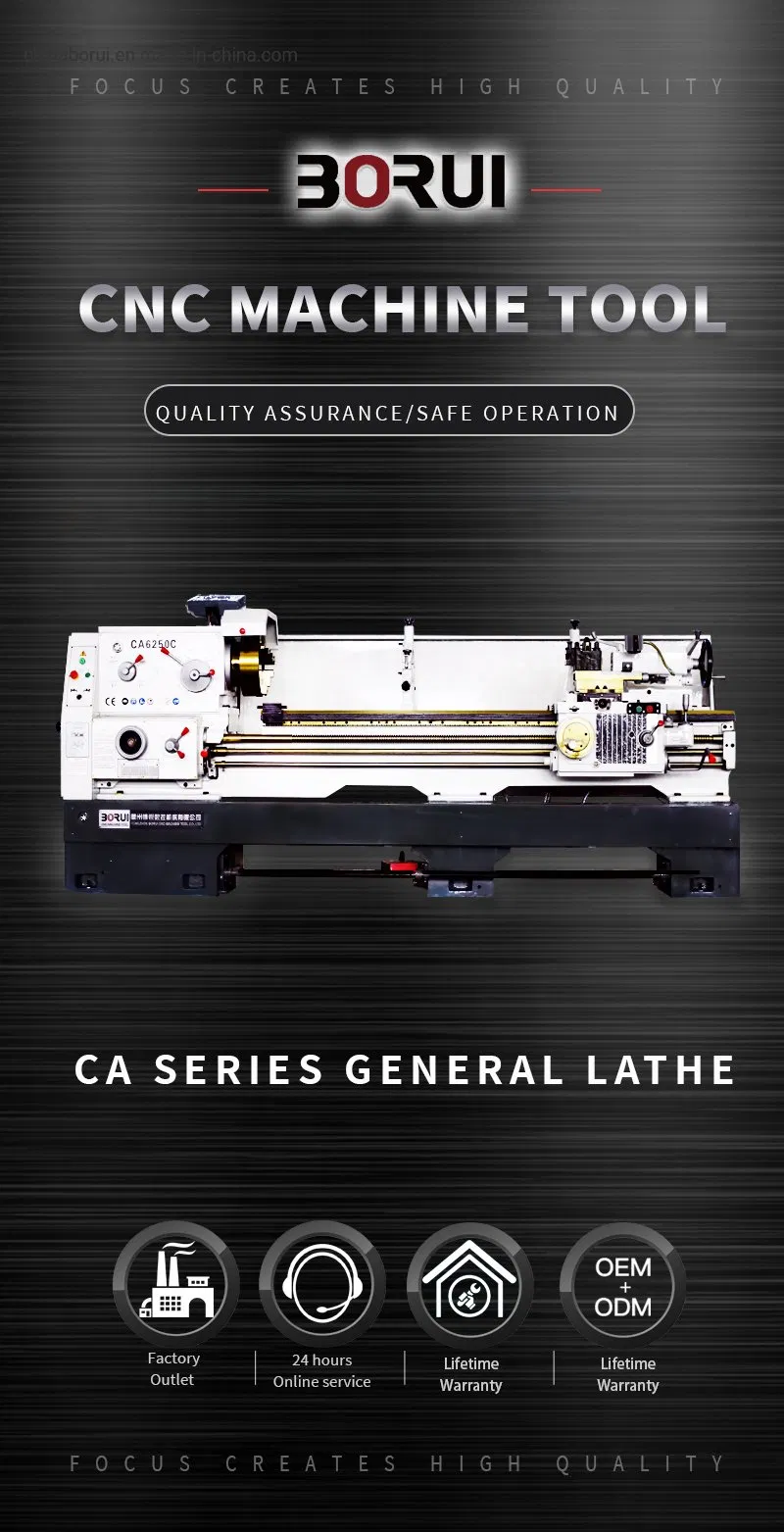 Ca6161 Conventional Manual Metal Horizontal Gap Bed Lathe Machine