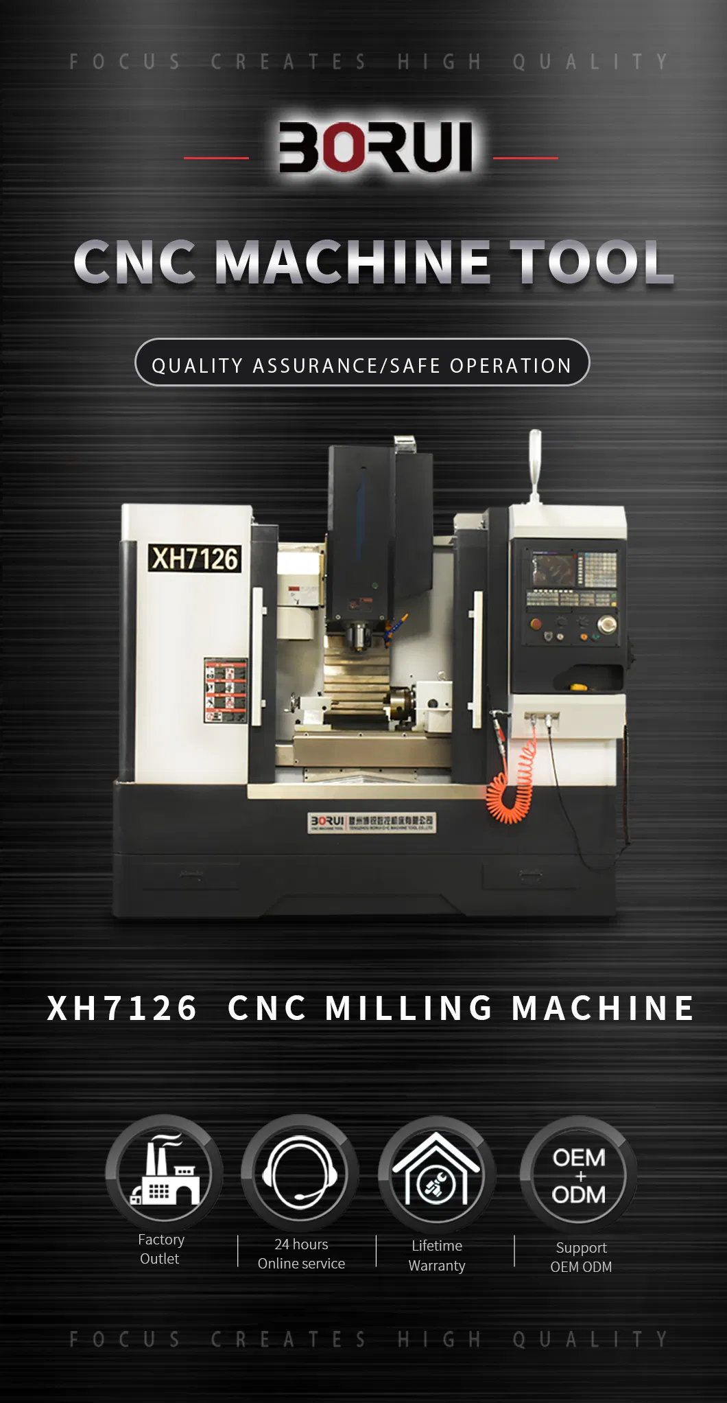 China Hot Selling 3axis 4axis 5axis Auto CNC Machining Center Xh7126