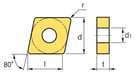 Cnmg Carbide Insert with Double Coated