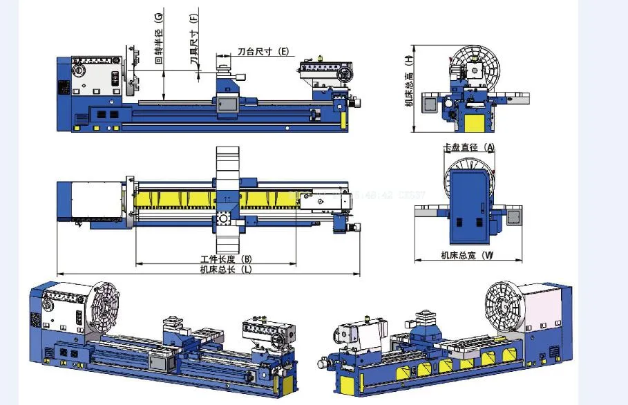 Economic High Quality Lathe Machine for Machining Railway Wheels (CG61100)