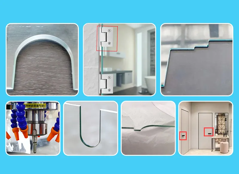 Glass Notching Machine for Bathroom Glass Door Zxx-E0725