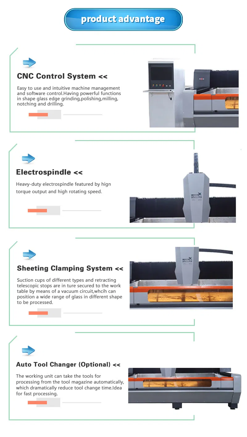 High Quality Automatic CNC Glass Processing Center Zxx-C3018