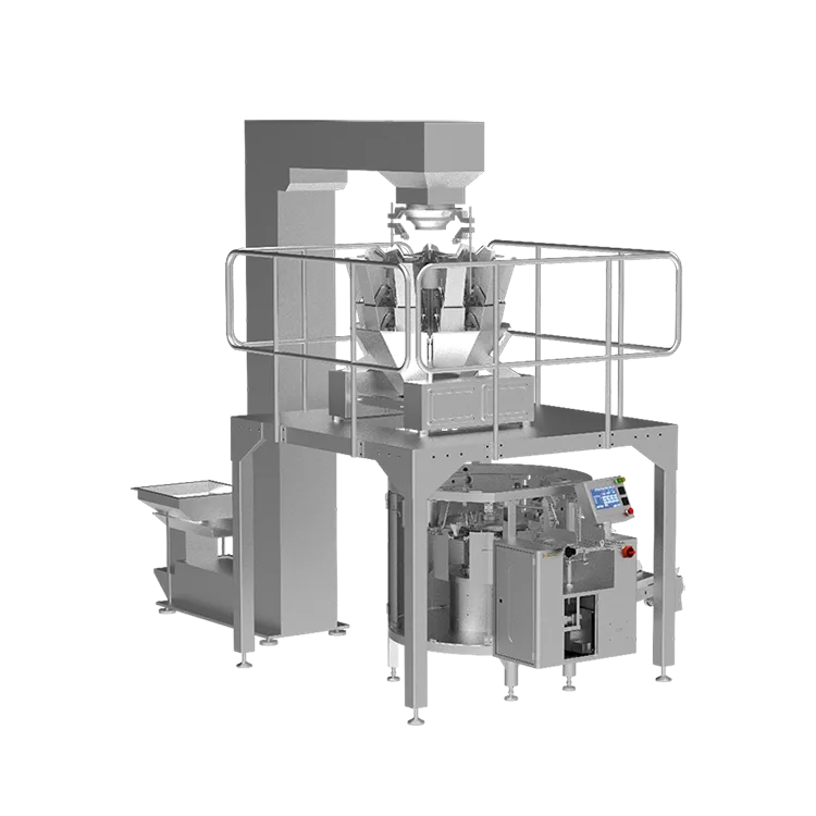 8 Station Long-Bag Pouch Packaging Machine for 90 to 210mm Width