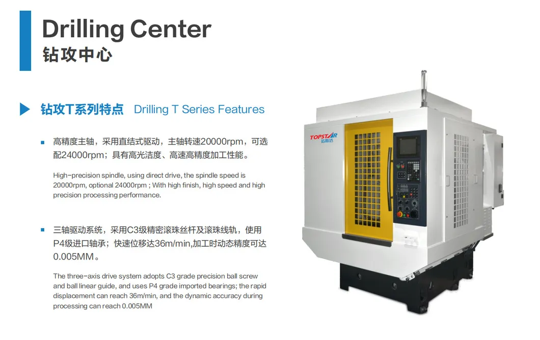 Popular High Speed CNC Vertical Machining Center CNC Vertical Milling Machine Drilling Machine T6l