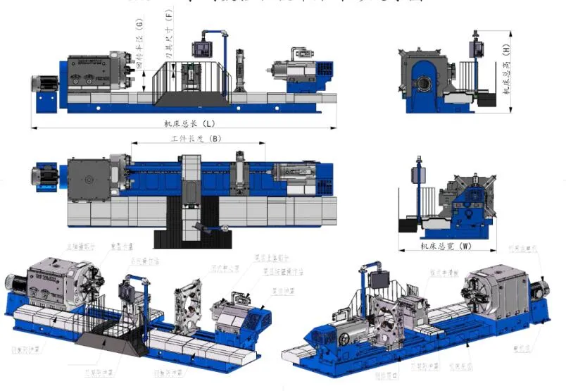 Professional High Quality Horizontal CNC Lathe for Ti-Aluinum Roll Cylinder (CG61100)