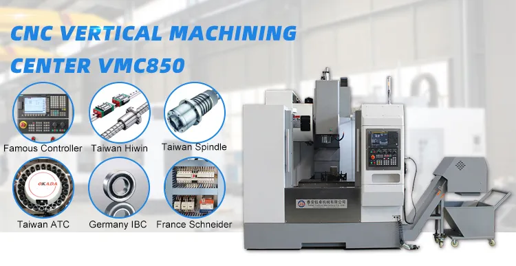 Vmc850 CNC 5 Axis Machining Center Vertical and Horizontal Type CNC Machining Center Price
