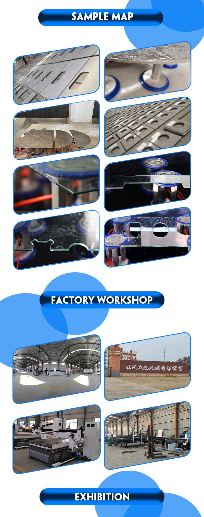 Zxx-C3018 Cutting Grinding Milling Polishing Carving CNC Glass Machining Center