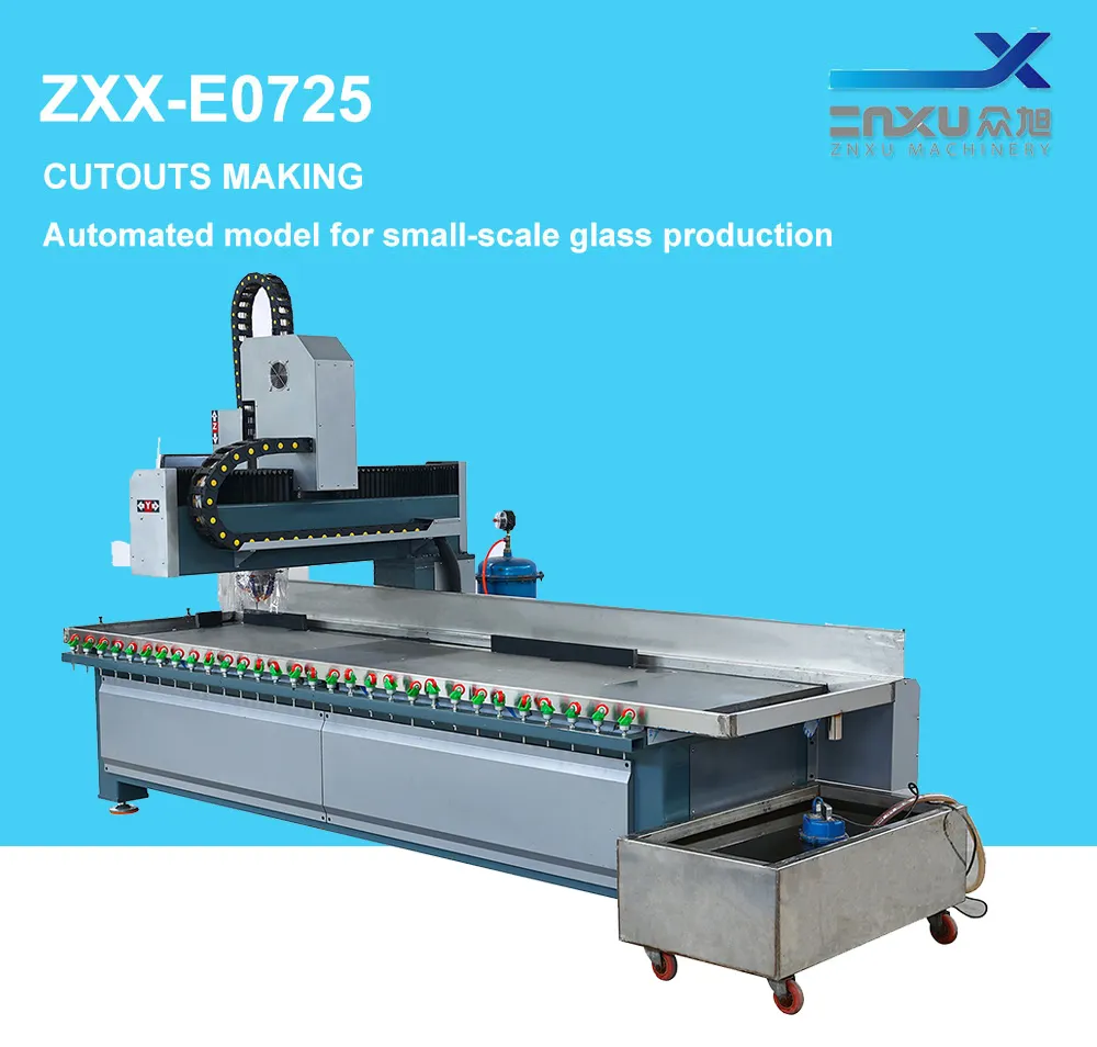 Zxx-E0725 CNC Glass Cutting Machine for Minimalist Door Glass