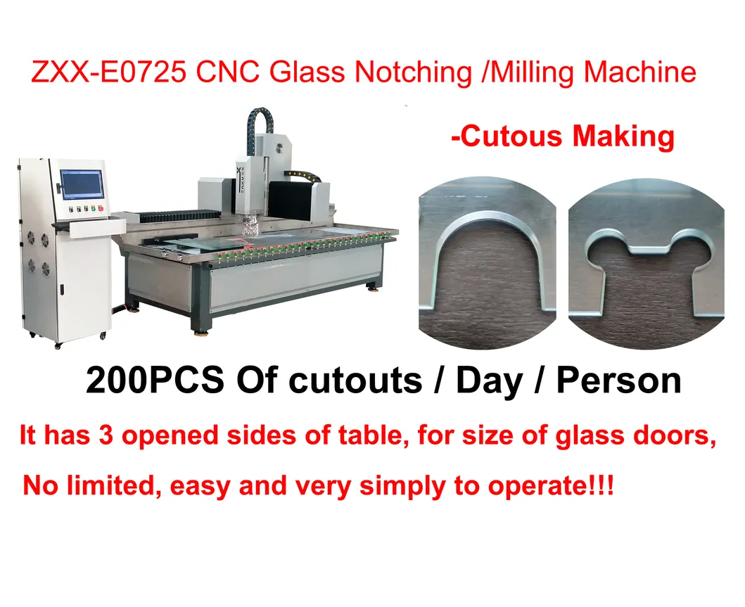 Zxx-E0725 Glass Machinery CNC Easy Operate Glass Machinery Factory